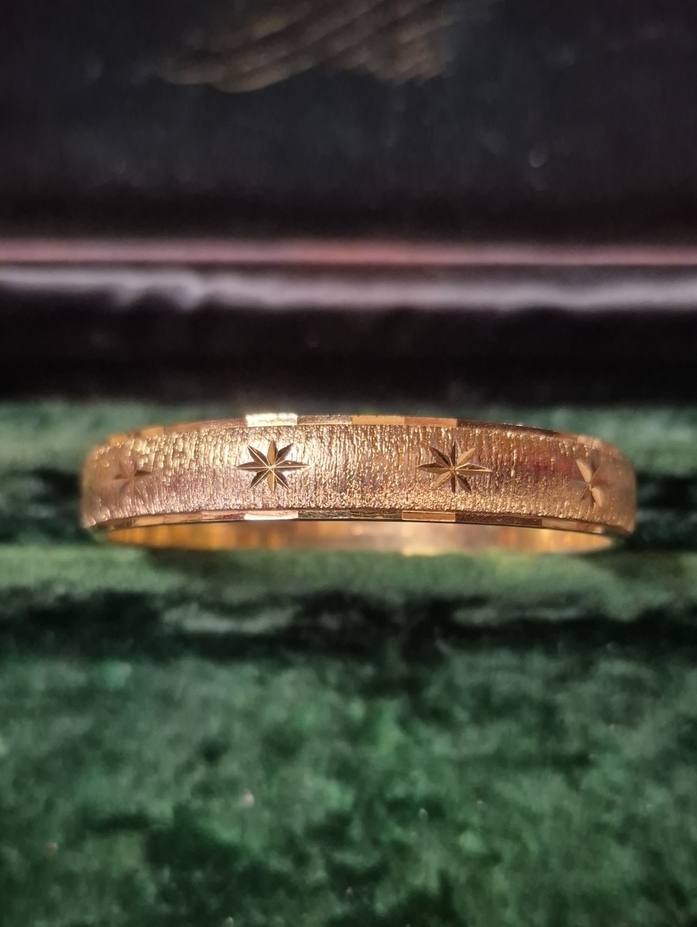 Monet Gold-Tone Star Motif Bangle Bracelet